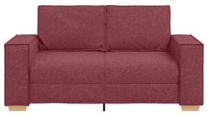Sofa 2-osobowa w kolorze czerwonego wina 160x78x84 cm tkanina
