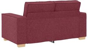 Sofa 2-osobowa w kolorze czerwonego wina 160x78x84 cm tkanina