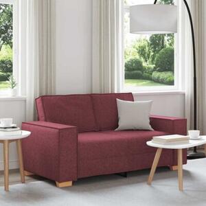 Sofa 2-osobowa w kolorze czerwonego wina 160x78x84 cm tkanina