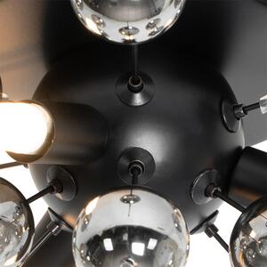 Lampa sufitowa czarna z przydymionym szkłem 40 cm 4-punkty - Explode Oswietlenie wewnetrzne