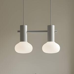 Lampa wisząca szklana Flo ALDEX, możliwość ściemniania, aluminiowy / szary / cynkowy, salon / jadalnia, metal, design