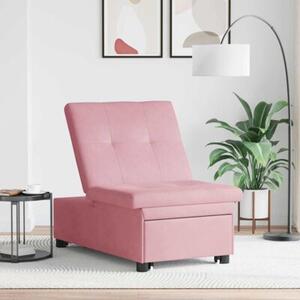 Nowoczesna sofa z funkcjÄ spania w rÃ³Å¼owym aksamicie