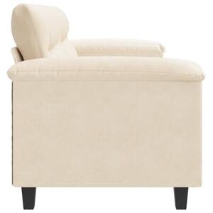 Sofa 2-osobowa, beÅ¼owy, 140 cm, tapicerowana mikrofibrÄ