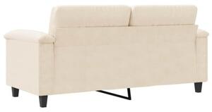 Sofa 2-osobowa, beÅ¼owy, 140 cm, tapicerowana mikrofibrÄ