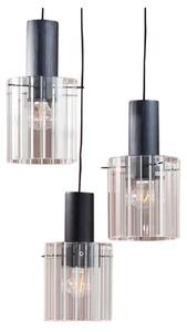 Lucande - Eirian 3 Cluster Lampa Wisząca Clear/Black