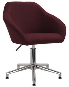 Obrotowe krzesło biurowe, fioletowe, tapicerowane tkaniną
