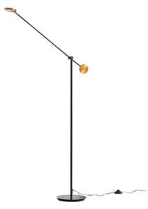 Lucande - Adomas LED Lampa Podłogowa Black/Gold