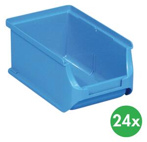 Plastikowe pojemniki PLUS 2, 102 x 160 x 75 mm, niebieskie, 24 szt
