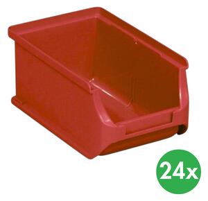 Plastikowe pojemniki PLUS 2, 102 x 160 x 75 mm, czerwone, 24 szt