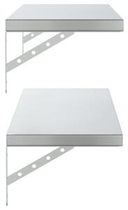 Półki ścienne, 2 szt., 100x30 cm, srebrna stal nierdzewna