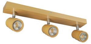 Lampa, spot sufitowy, reflektor LED WA50x7-BUK trzypunktowy z litego drewna