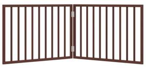 Składana bramka dla psa, 2 panele, brąz, 160 cm