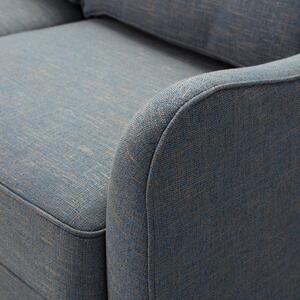 Sofa narożna Venuste denim blue/brown