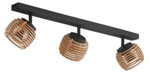 Lindby - Ediz 3 Lampa Sufitowa Wood/Black