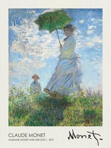 Reprodukcja Madame Monet and Her Son 1875, Claude Monet