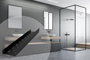 Półka łazienkowa prysznicowa SF04 60cm czarny mat