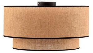 Euluna - Boho Lampa Sufitowa Ø45 Jute/Czarny