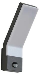 Lindby - Korvik LED Ścienna Lampa Ogrodowa w/Sensor Biały/Dark Szary