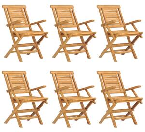 Składane krzesła ogrodowe, 6 szt., 56x63x90 cm, drewno tekowe