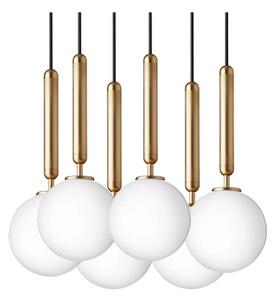 Nuura Aps - Miira 6 Żyrandol Brass/Opal White Nuura