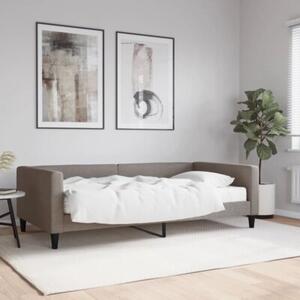Sofa z materacem do spania, kolor taupe, 100x200 cm, tkanina