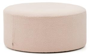 Jasnoróżowy puf z materiału bouclé Kaeli – Kave Home