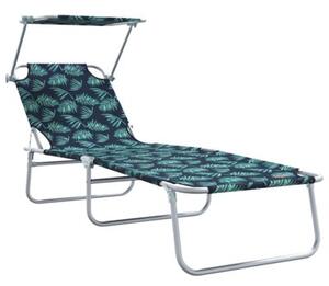 Leżak 2 szt. zielony 58 x 188 x 77cm poliester