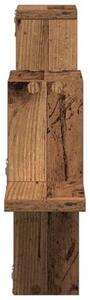 Półka ścienna z przechowywaniem stare drewno 104,5 x 43 x 10 cm