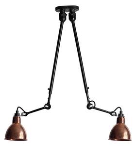 Lampe Gras - 302 Podwójna Lampa Sufitowa Czarna/Surowa Miedź