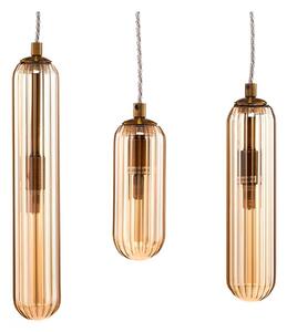 Lucande - Freylin 3 Lampa Wisząca Bursztynowy/Mosiądz