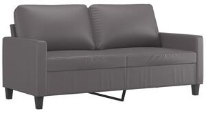 Sofa, 2-osobowa szary, 140 cm, sztuczna skÃ³ra