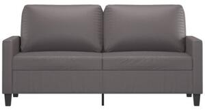 Sofa, 2-osobowa szary, 140 cm, sztuczna skÃ³ra