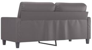 Sofa, 2-osobowa szary, 140 cm, sztuczna skÃ³ra