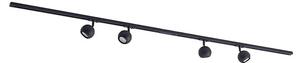 Lindby - Linaro Round Track 4 Lampa Sufitowa GU10 Czarny