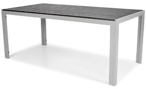 Duży stół ogrodowy dla 8 osób z aluminium MODENA 180 - Srebrno-czarny