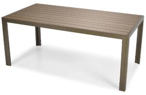 Duży stół ogrodowy dla 8 osób z aluminium MODENA 180 - Brązowy