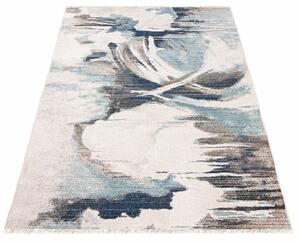 Nowoczesny beżowy dywan z frędzlami - Bodi 3X