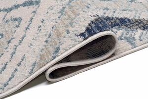 Prostokątny beżowy dywan w geometryczny wzór - Bodi 6X