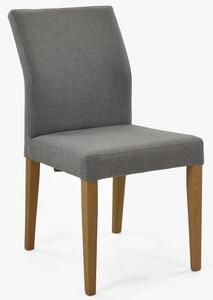 Nowoczesne krzesło tapicerowane w kolorze szarym, Skagen