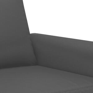 Sofa, 2-osobowa czarna, 120 cm, sztuczna skÃ³ra