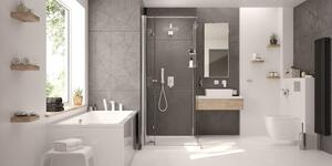 Deante Kerria Plus drzwi prysznicowe 80 cm chrom/szkło przezroczyste KTSX042P