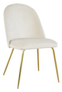 Krzesło tapicerowane Kloi na złotych nogach