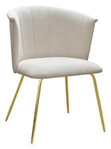Krzesło tapicerowane Samos na złotych nogach