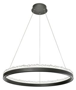 Lampa wisząca LED pierścieniowa czarna REGI 60 cm