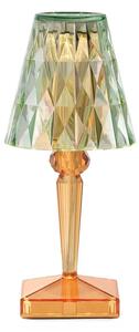 Kartell - Battery Portable Lampa Stołowa IP54 Zielony Pomarańczowy
