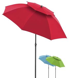 Parasol plażowy, tarasowy, balkonowy - Regulowana wysokość - Ochrona przed promieniowaniem UV - Składany