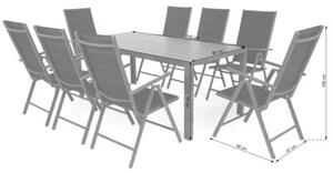 Zestaw mebli ogrodowych HOME & GARDEN Ibiza 295015 Czarny