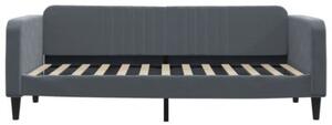 Sofa z materacem do spania, ciemnoszara, 100x200 cm, aksamit