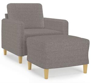Fotel z podnÃ³Å¼kiem, taupe, 60 cm, obity tkaninÄ