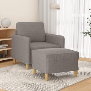 Fotel z podnÃ³Å¼kiem, taupe, 60 cm, obity tkaninÄ